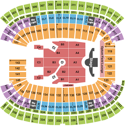 Gillette Stadium Macklemore Seating Chart